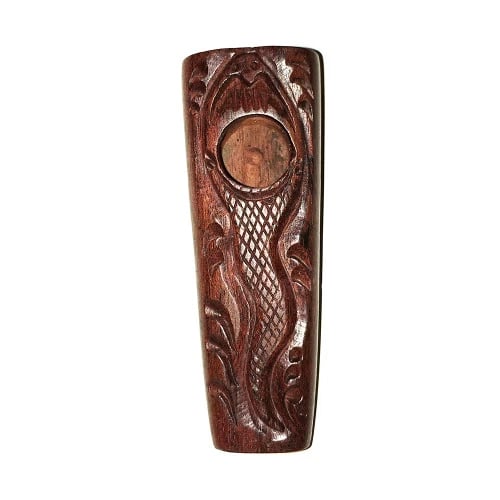 snake wooden pipe 3 inch in brown