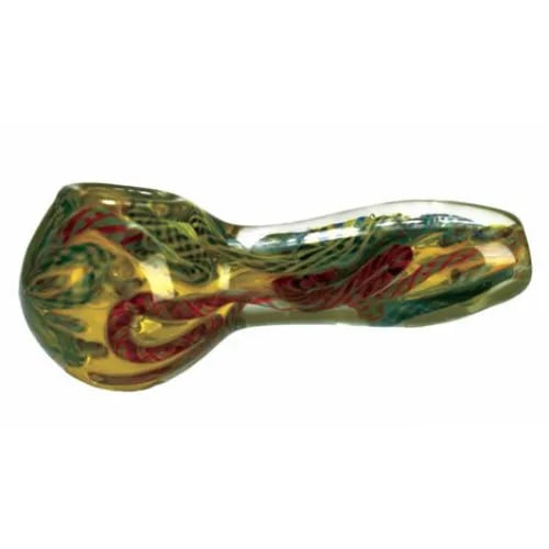 Hand Blown 3.5 Inch Glass Tobacco Pipe in Green