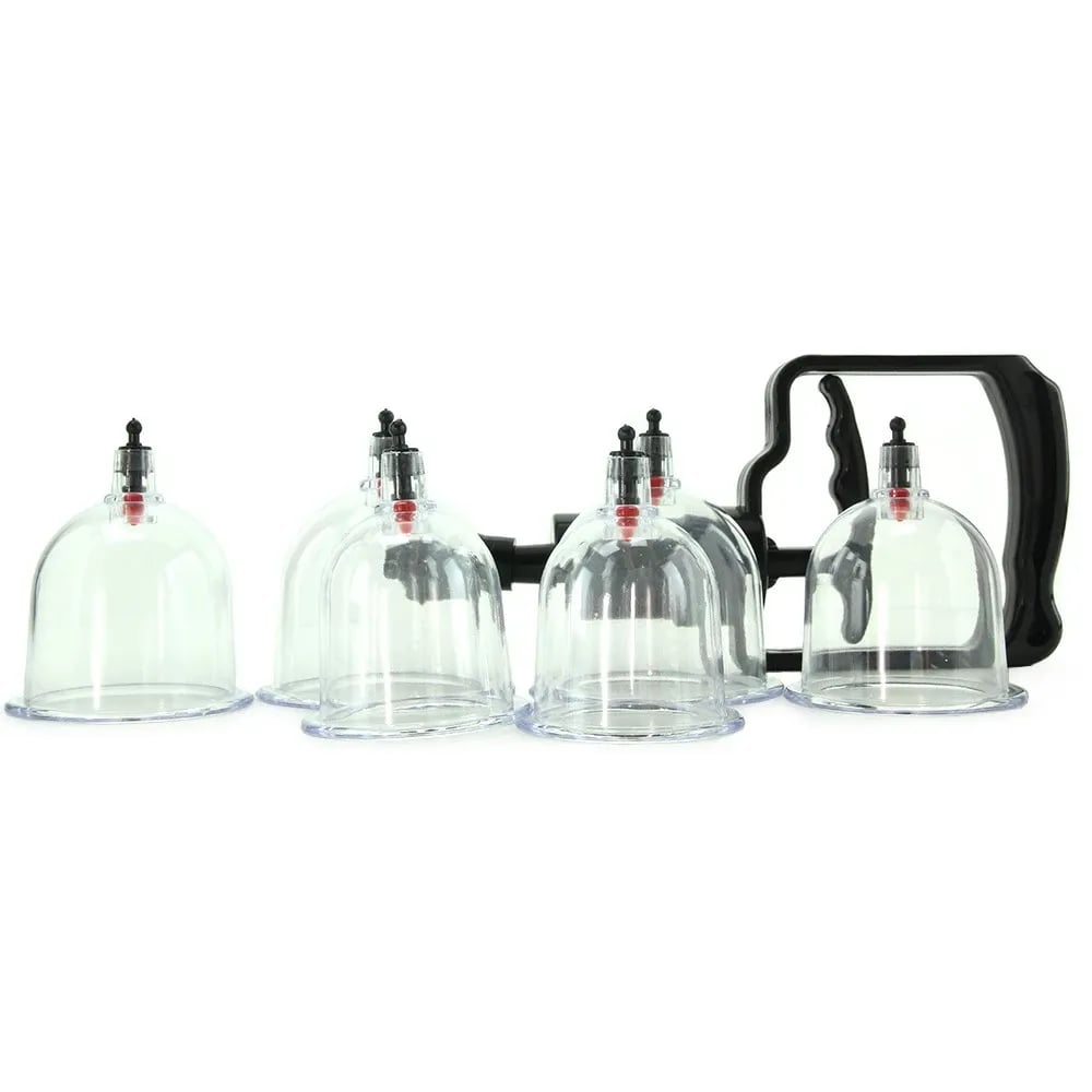 beginner's 6 pc cupping set in clear