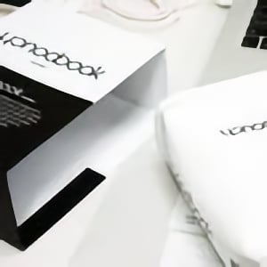 pouch book in white