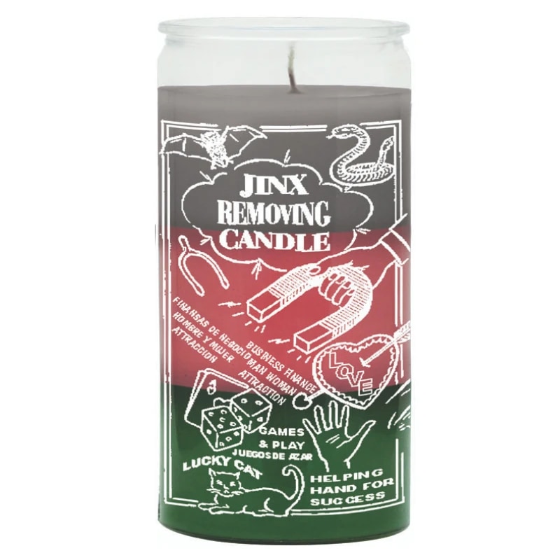 14 day candle jinx removing in grey, pink & green