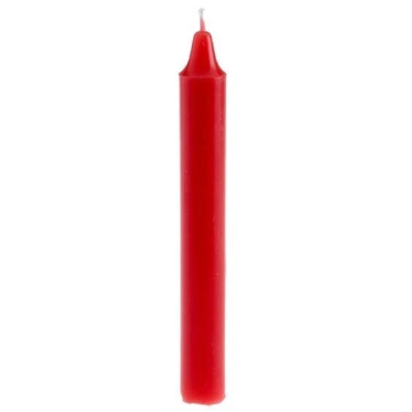 6 inch taper candle in red