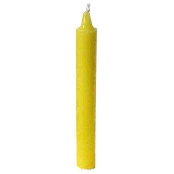6 inch taper candle in yellow