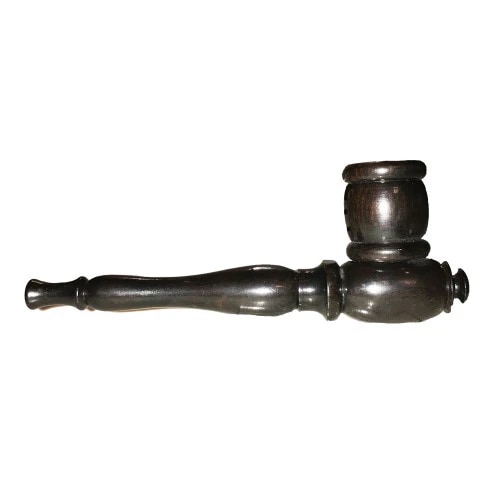 smooth wooden 4.5 inch pipe in ebony